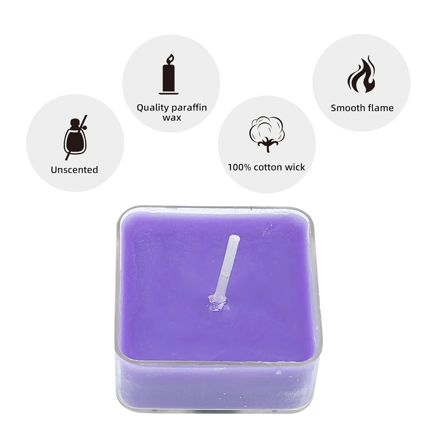 Smokeless Scented Acrylic Lavender Tealight Candles | Scented Acrylic Tealight Candle Set of 1 for Home Decoration and Celebrations | Long Burning Time Candle, Diwali (1 Pc / Mix Color) Smokeless Scented Acrylic Lavender Tealight Candles | Scented Acrylic Tealight Candle Set of 1 for Home Decoration and Celebrations | Long Burning Time Candle, Diwali (1 Pc / Mix Color)